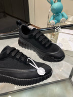 Sneakers H a Strisce in Pelle