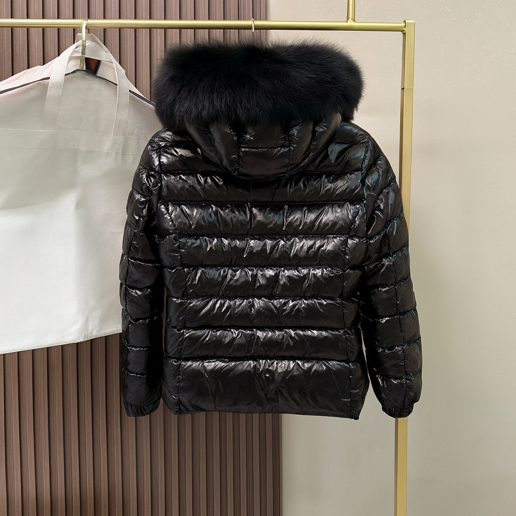 Monc. BadyF Hooded Puffer With Fur