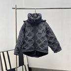 Textured Grey Puffer Jacket LV.