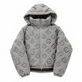 Textured Grey Puffer Jacket LV.