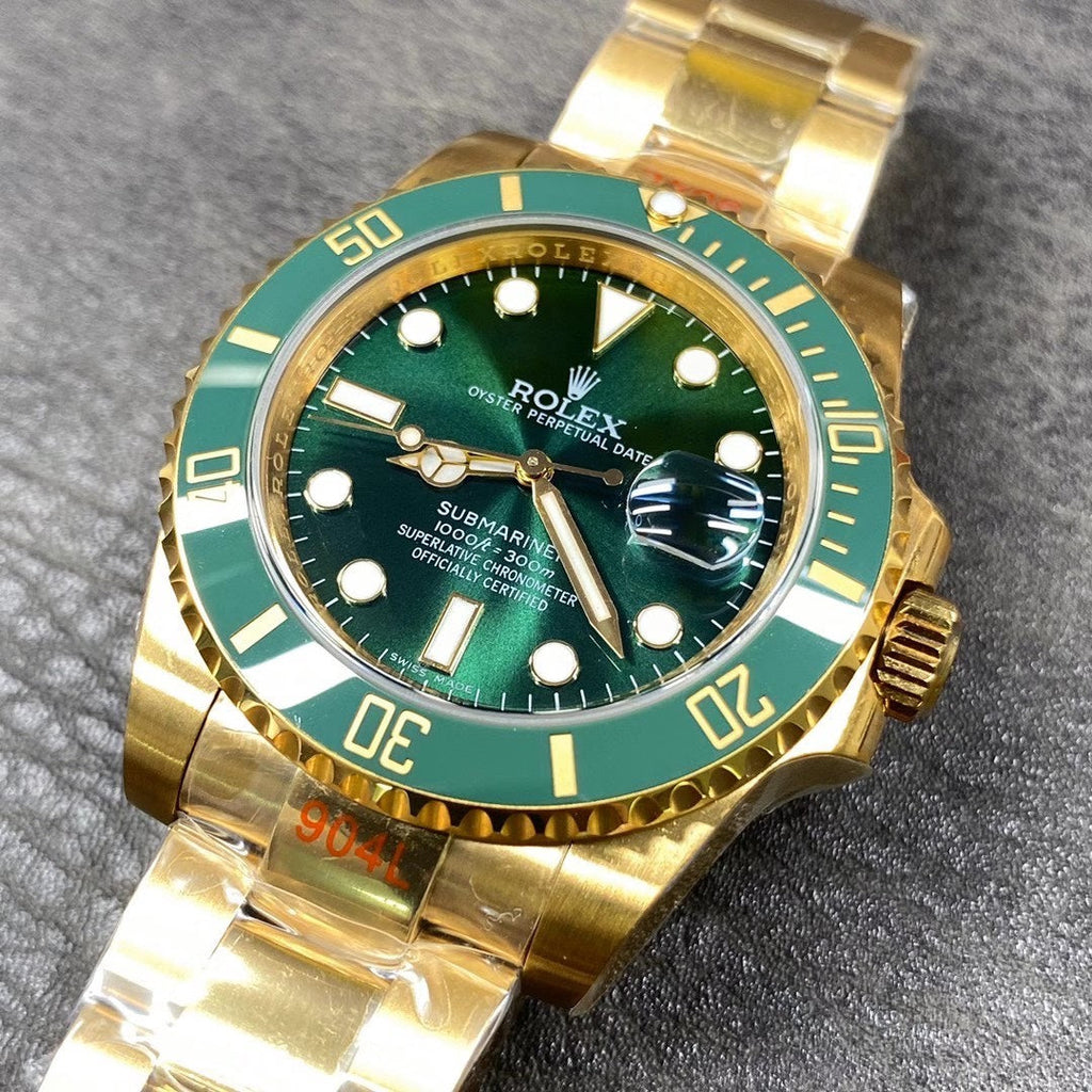 Orologio Automatico con Quadrante Verde Oro 40 mm