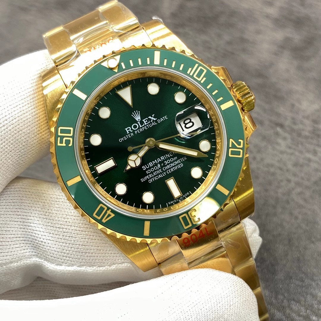 Orologio Automatico con Quadrante Verde Oro 40 mm
