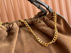 Borsa tote grande Blondie in pelle scamosciata marrone