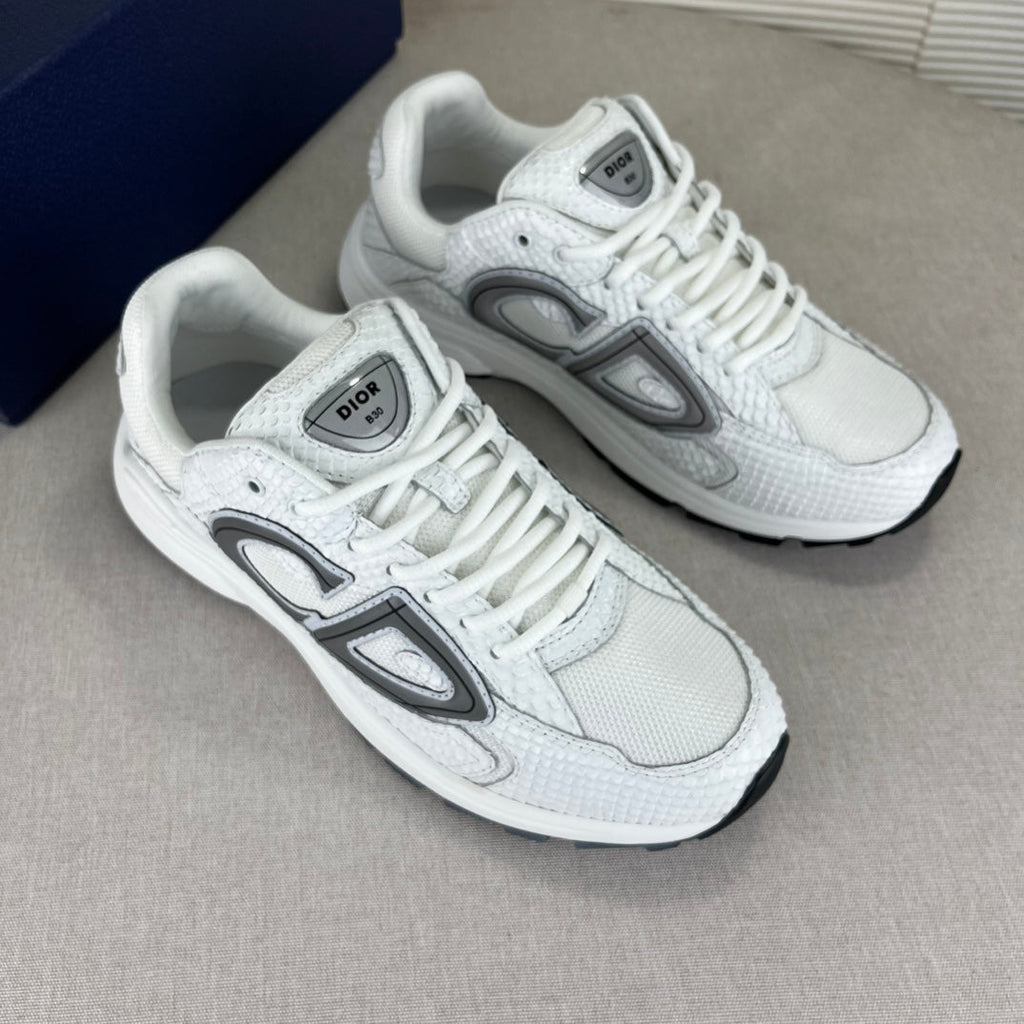 B30 Inspired Sneakers – Pelle di Serpente Bianca