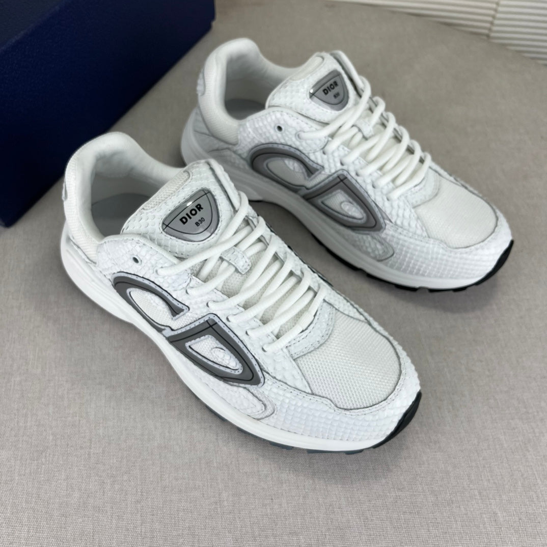 B30 Inspired Sneakers – Pelle di Serpente Bianca