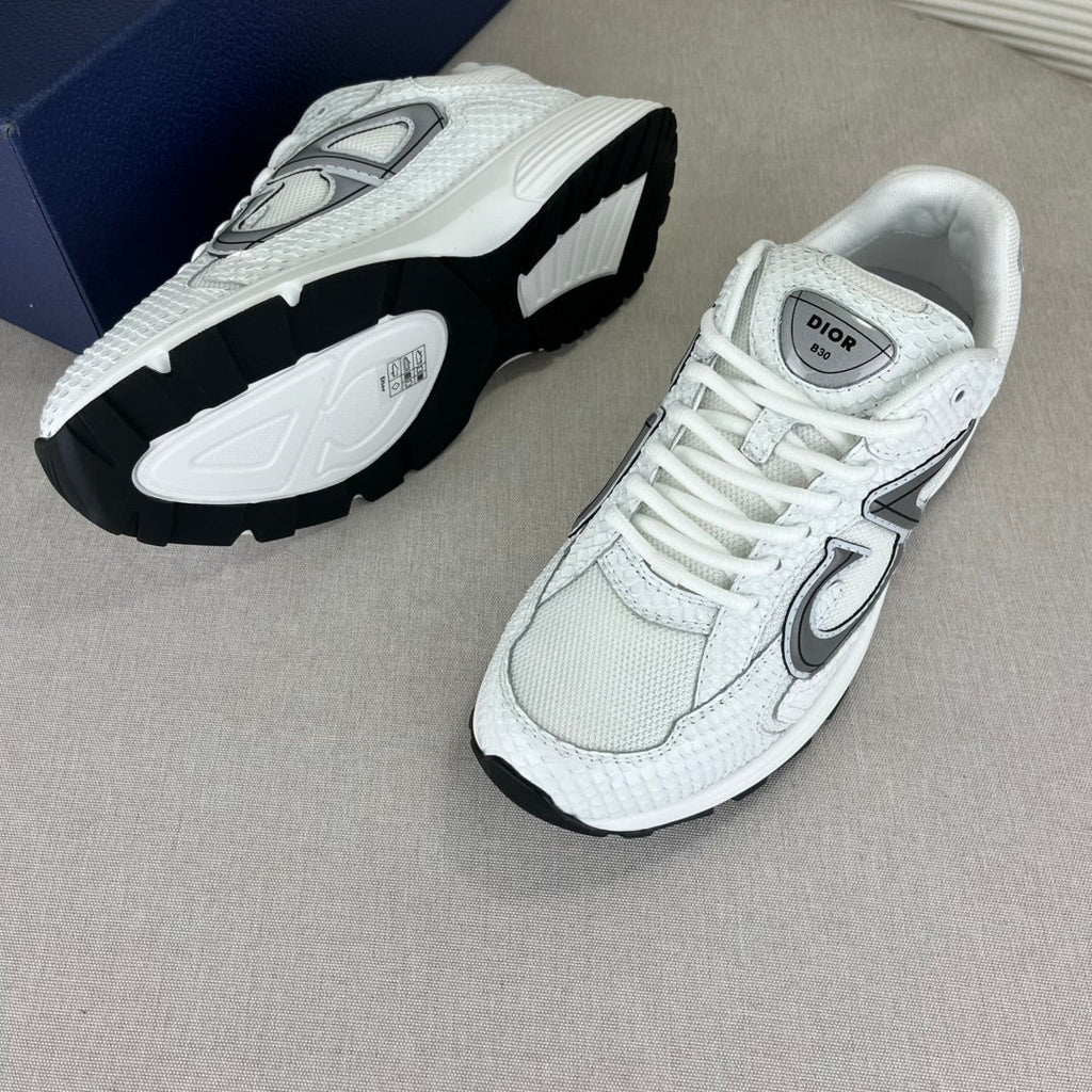 B30 Inspired Sneakers – Pelle di Serpente Bianca