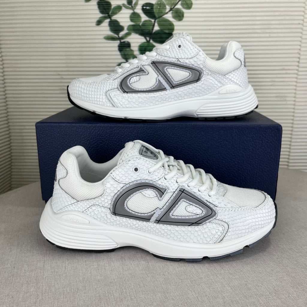 B30 Inspired Sneakers – Pelle di Serpente Bianca