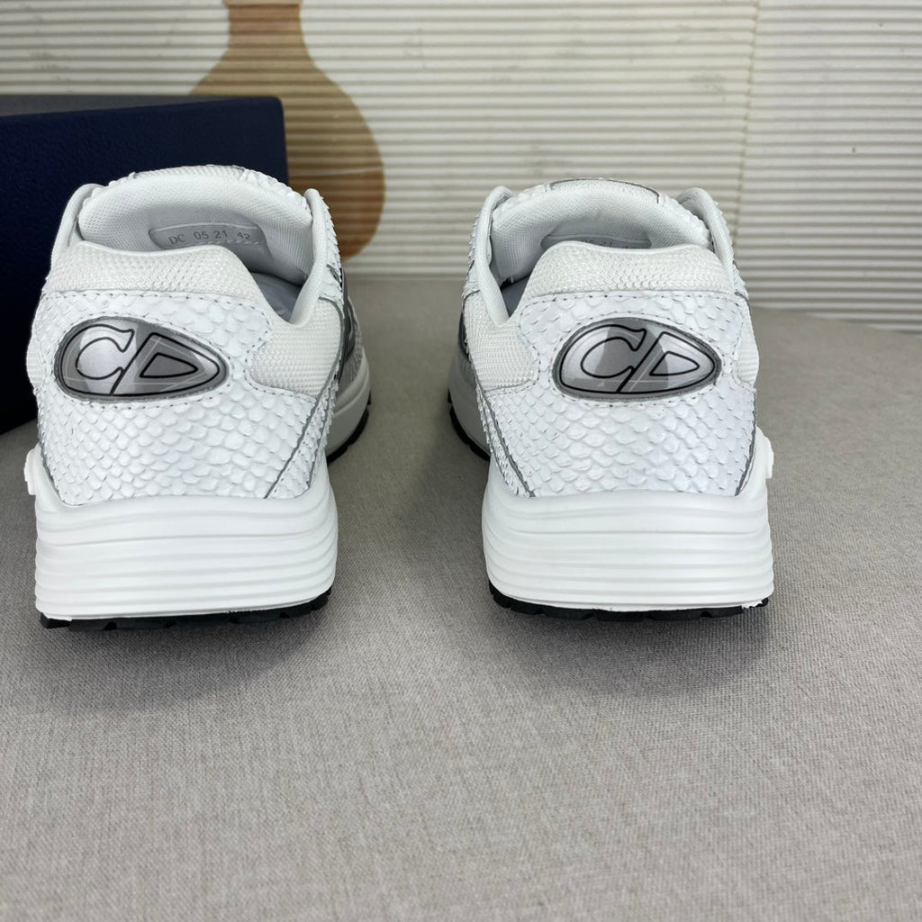 B30 Inspired Sneakers – Pelle di Serpente Bianca