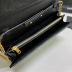 Quilted Leather Wallet on Chain